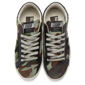 Golden Goose Mens Green & Black Camo Superstar Sneakers Size 44 (11)
